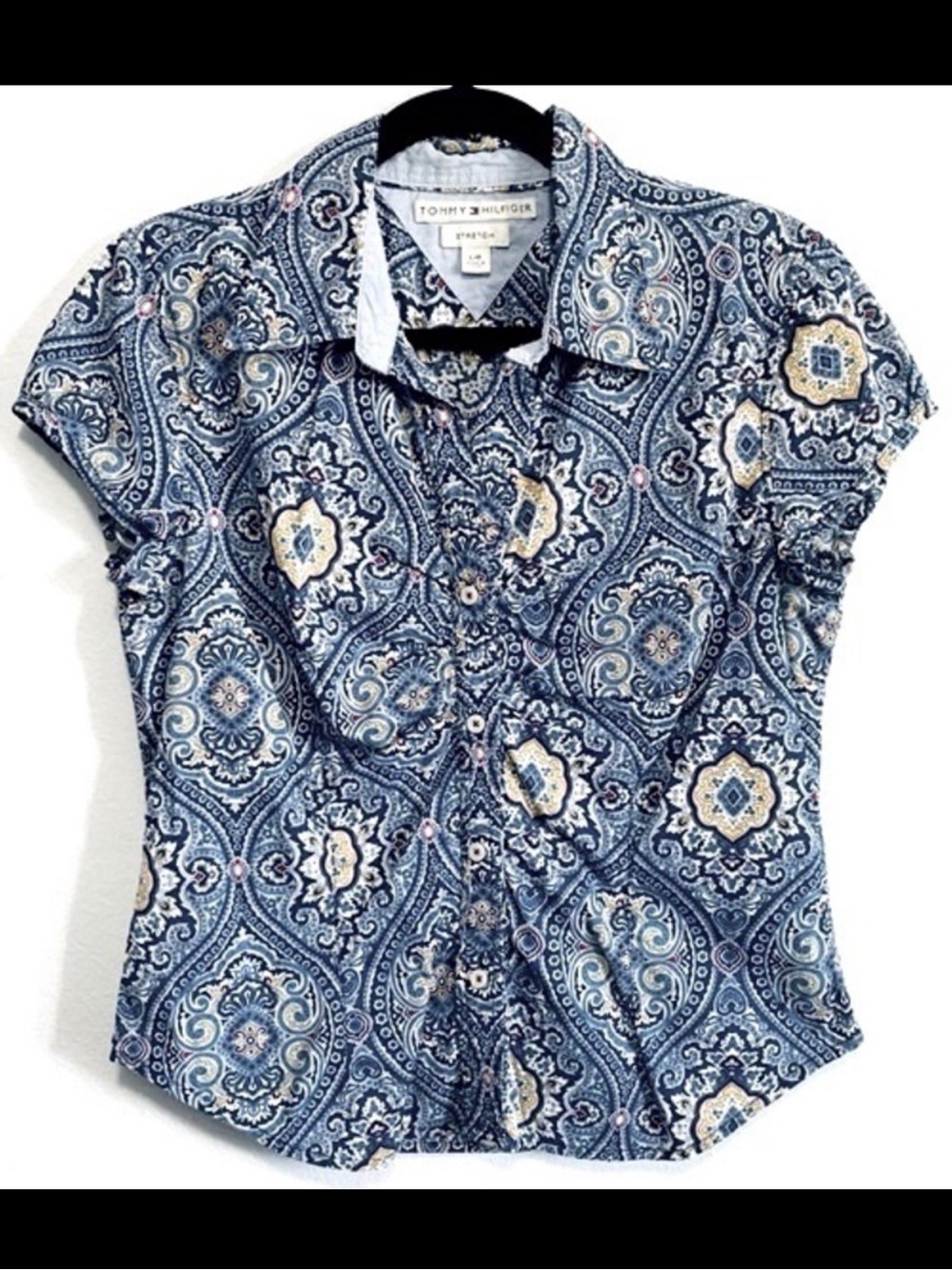 Tommy Hilfiger Cap Sleeve Buttoned Top